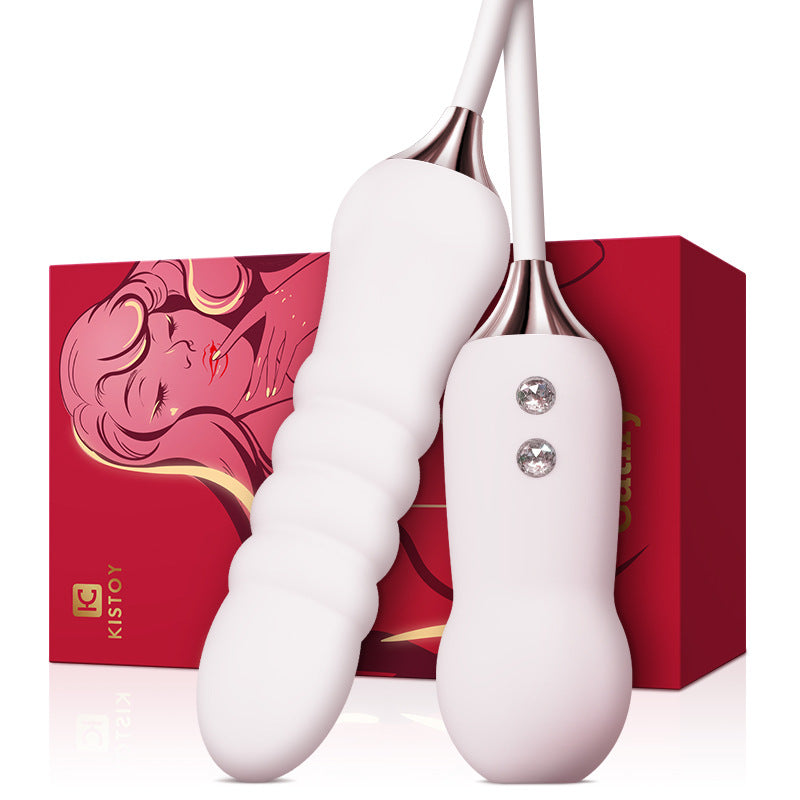 KISTOY凱西雙頭吸吮震動棒 加溫脈衝炮機 超强雙重刺激 女用自慰按摩棒