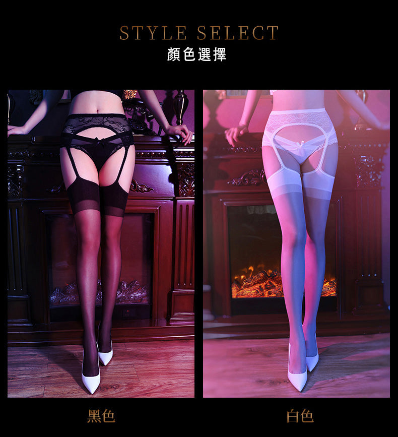 霏慕性感蕾絲吊帶襪絲襪誘惑開襠免脫激情撕扯調情黑絲情趣內衣女