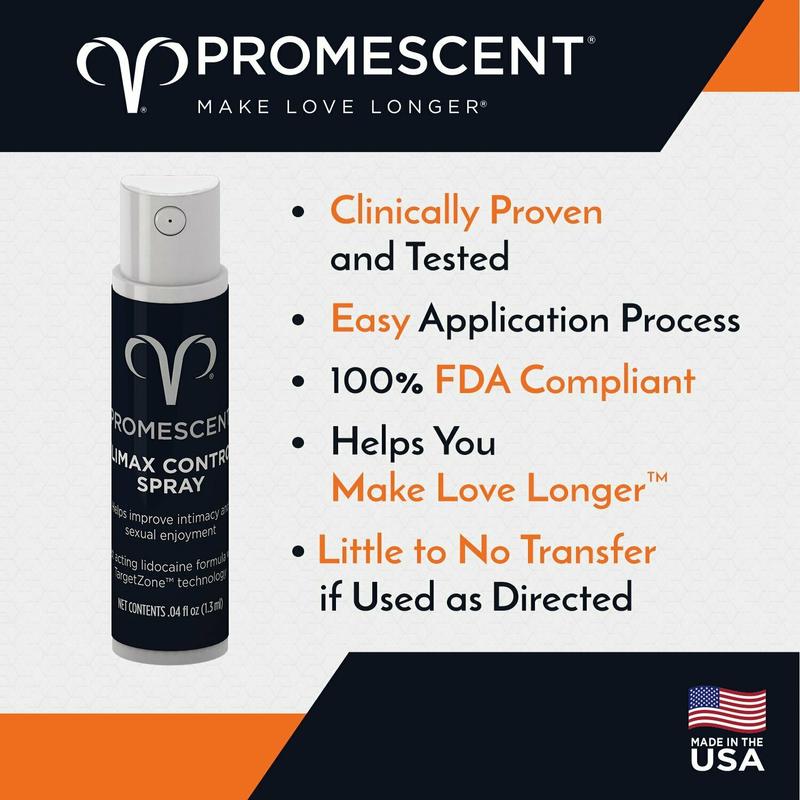 美國PROMESCENT Climax Control Spary脫敏男士延時噴劑 1.3ML/支
