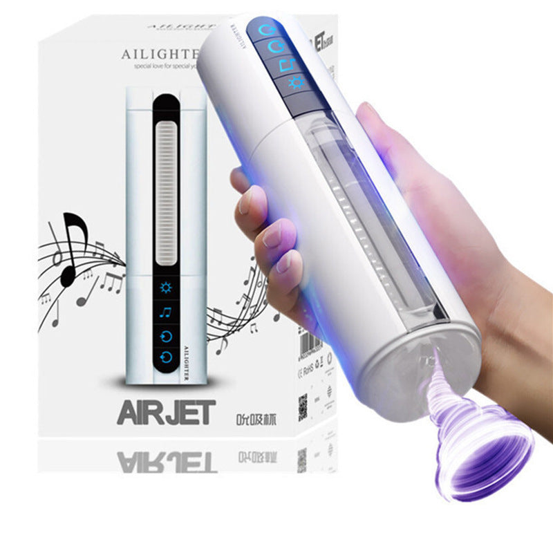 艾萊特Airjet吮吸杯 免手提帶吸盤互動式飛機杯 擬真高刺激男性自慰器