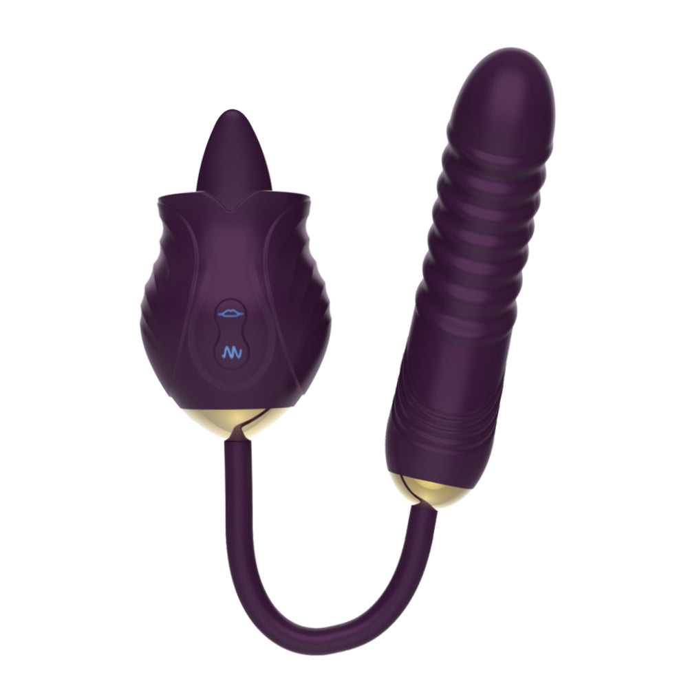 滿庭花六代脈衝抽插舌舔器 居家旅行必備男女情趣用品 花的造型 開的鮮艷 讓人欲罷不能