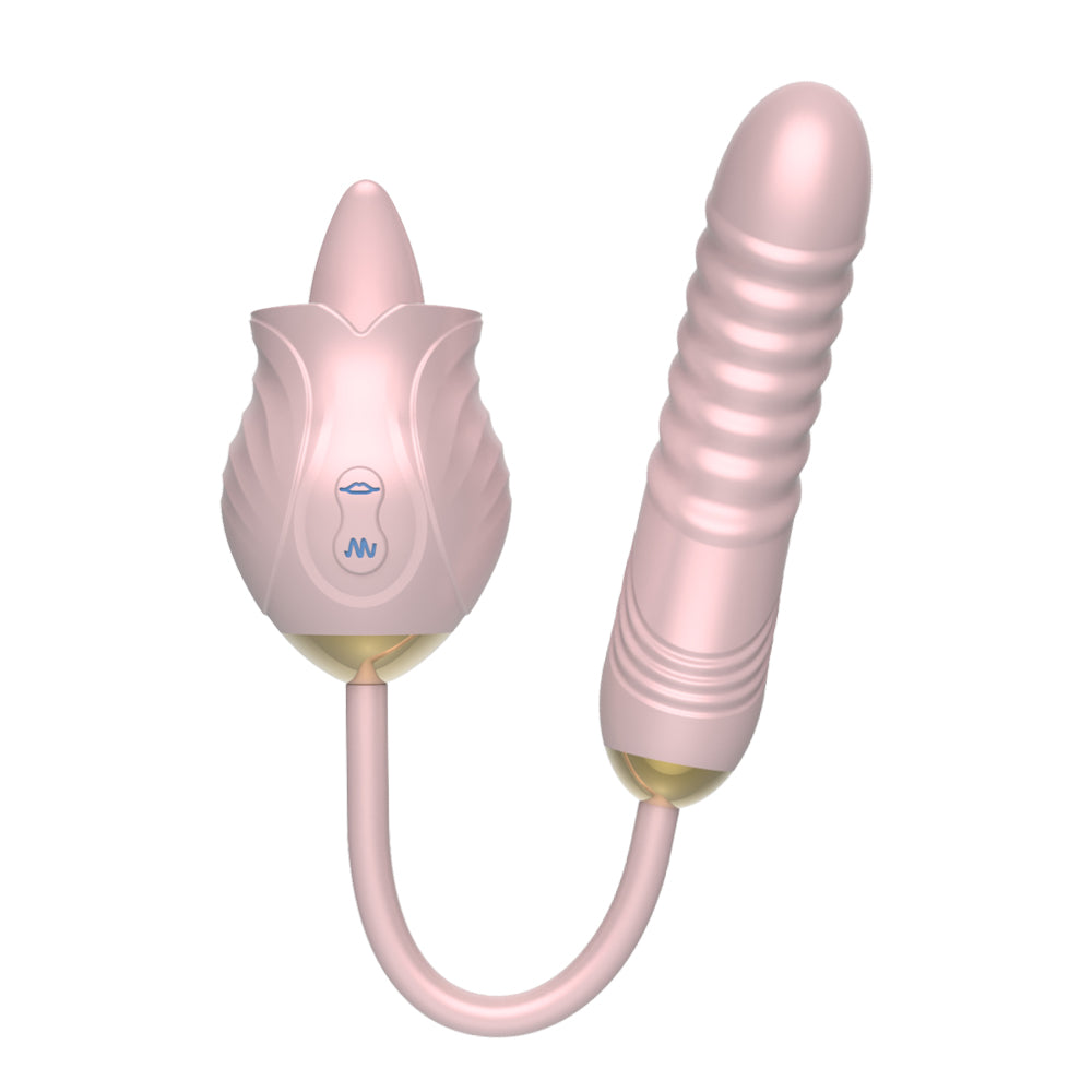 滿庭花六代脈衝抽插舌舔器 居家旅行必備男女情趣用品 花的造型 開的鮮艷 讓人欲罷不能