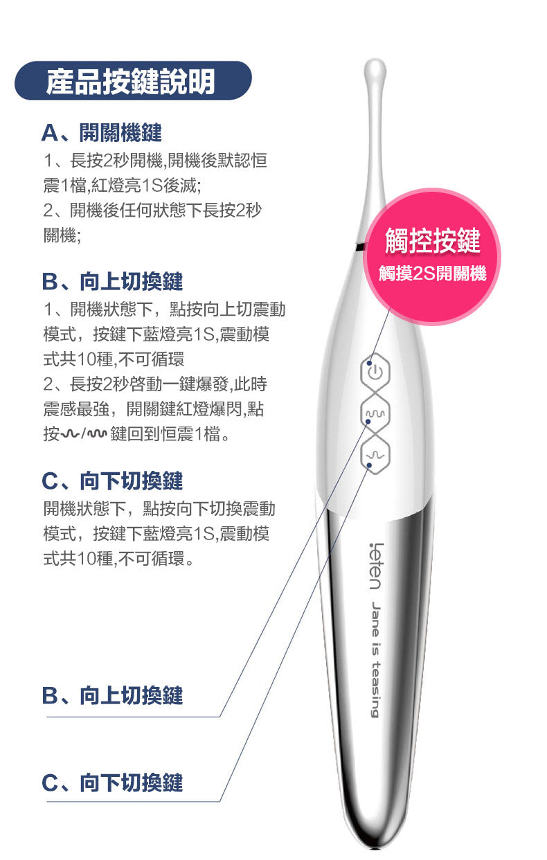雷霆Leten高频阴蒂刺激按摩器 | 尖叫高潮 撩“豆”快准狠