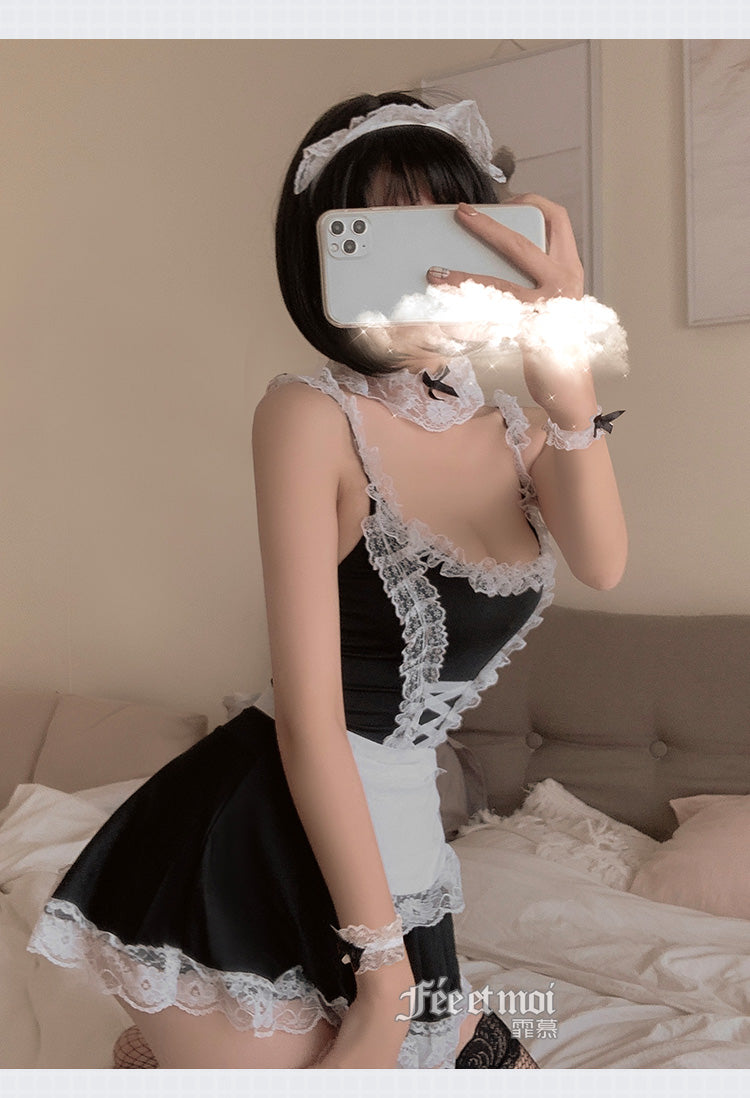 【特惠套裝】性感女仆裝情趣內衣套裝 激情午夜 床上誘惑調情睡衣
