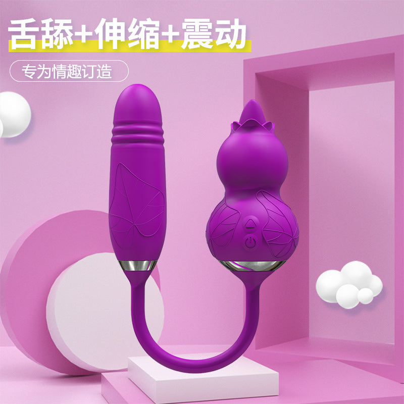 葫蘆舌頭伸縮炮機AV按摩震動棒成人情趣性用品自慰跳蛋穿戴後庭