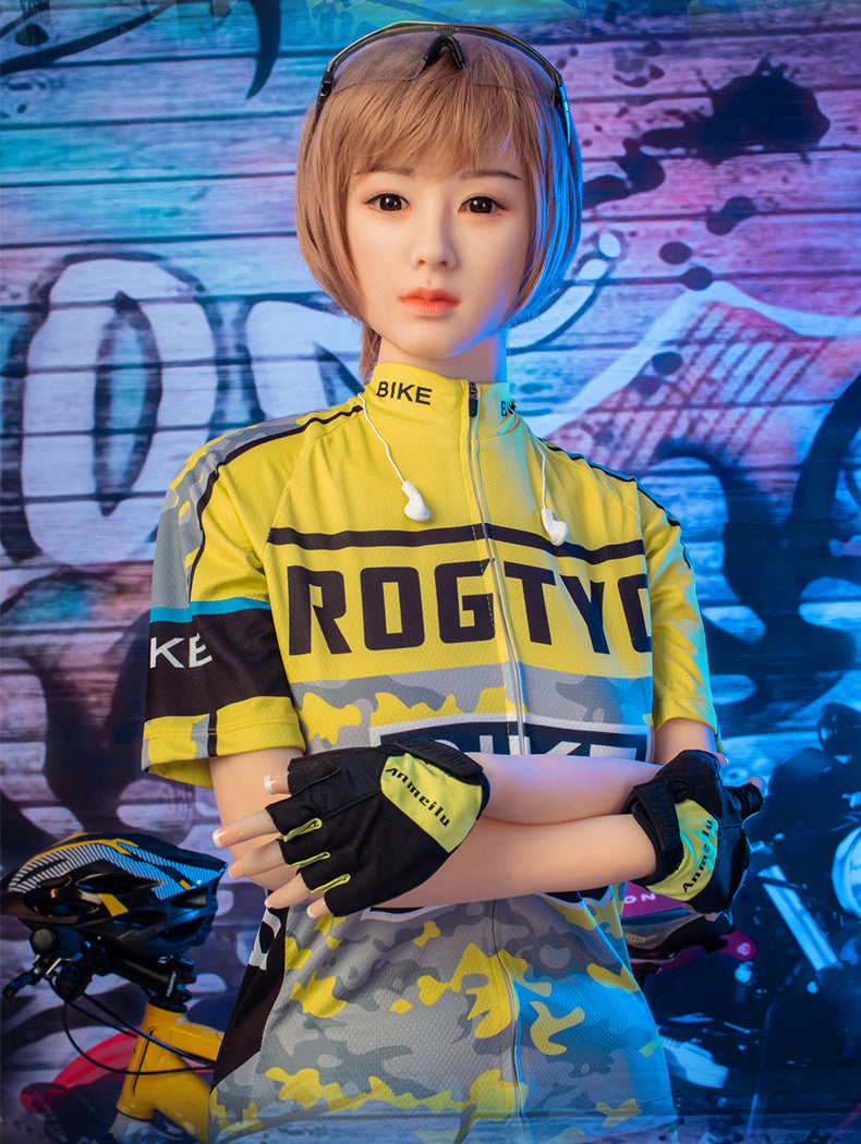 單車正妹  矽膠娃娃 實體 娃娃 仿真蠟像工藝